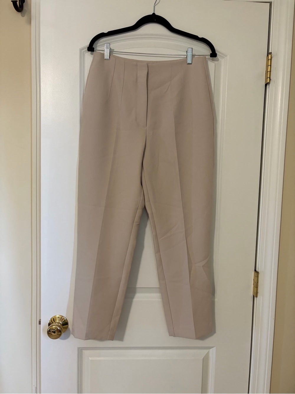 Abercrombie & Fitch Neutral Beige Tailored Straight Leg Trousers